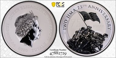 2020-P $30 Iwo Jima 75th Anniversary 1kg Silver MS69