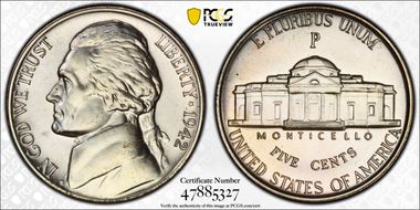 1942-P 5C Silver PR66