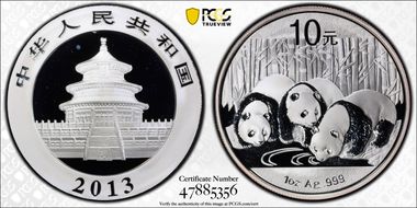 2013 10 Yn Panda Silver PAN-589A MS69