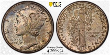 1928 10C MS64FB