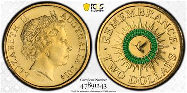 2014 $2 Remembrance - Colorized MS64