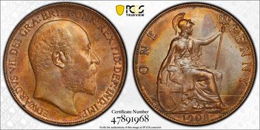 1908 1D S-3990 MS62BN