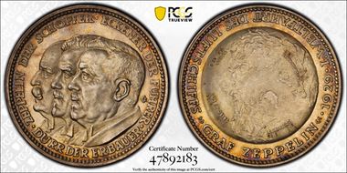 1929 Medal Kaiser-511 Ag PREUSS edge SP64