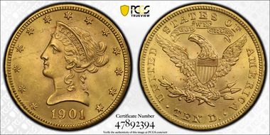 1901 $10 MS66