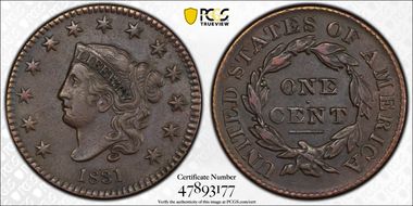 1831 1C Large Letters N1BN