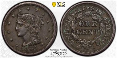 1846 1C Small Date N1BN