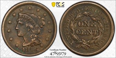 1846 1C Small Date N1BN