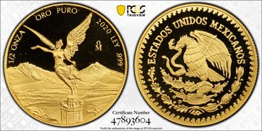 2020-Mo 1/2 oz Libertad Au PR69DCAM
