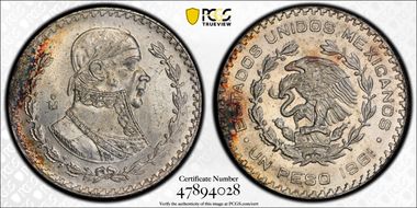 1961-Mo Peso KM-459 MS64