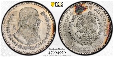 1962-Mo Peso KM-459 MS65