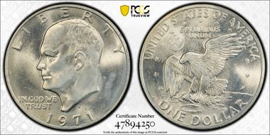 1971-S $1 Silver MS65