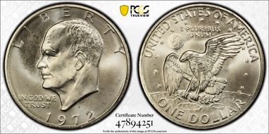 1972-S $1 Silver MS66