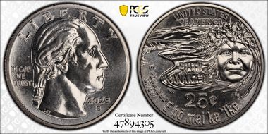 2023-S 25C Edith Kanaka'ole First Strike MS67