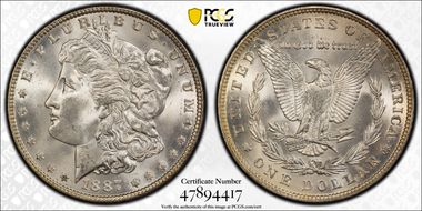 1887 $1 MS65