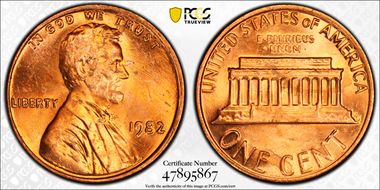1982 1C Bronze LD DDO FS-101 MS64RD