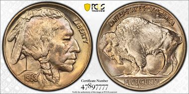 1938-D 5C Buffalo MS67