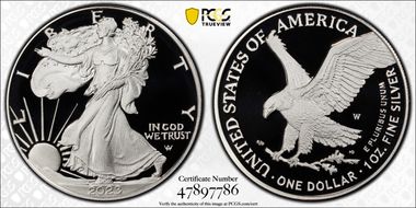 2023-W  $1 Silver Eagle  Congratulations Set First Strike PR70DCAM