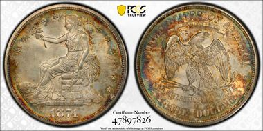 1874-S T$1 MS63