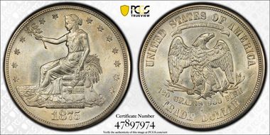 1875-S T$1 MS62
