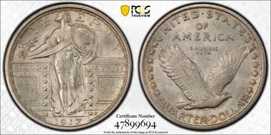 1917 25C Type 1 MS65FH