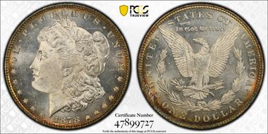 1878 7TF $1 Reverse of 1879 MS63PL