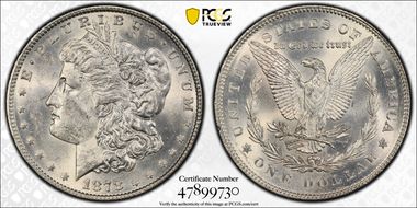 1878 7TF $1 Reverse of 1878 MS62