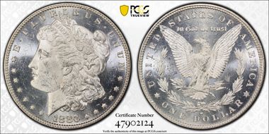 1880/79-O $1 VAM 4 Crossbar MS63PL