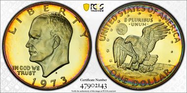 1973-S $1 Silver PR68DCAM