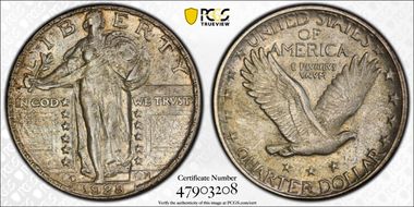 1928-D 25C AU58