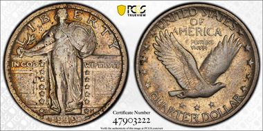 1919-S 25C VF35