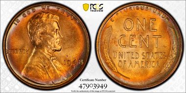 1948-S 1C MS64RD