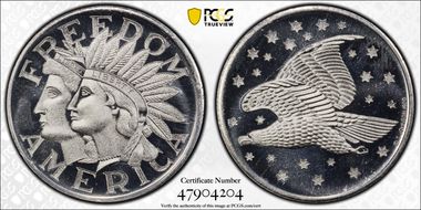 1970 Token Freedom America Al 34mm MS67