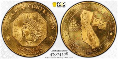 1978 Medal 62nd Convention C.S.N.A Brass MS66