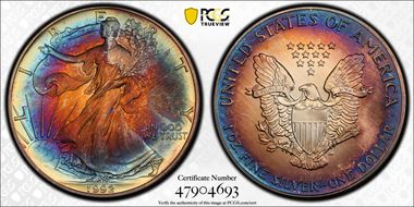 1992 $1 Silver Eagle MS69