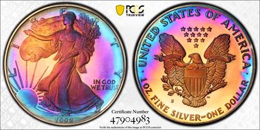 1992-S $1 Silver Eagle PR69DCAM