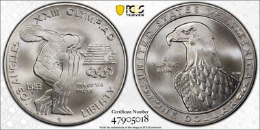 1983-D $1 Olympic MS68