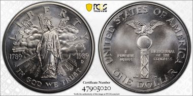 1989-D $1 Congress MS69
