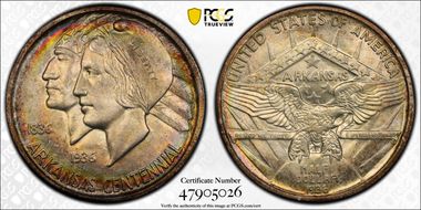 1936-S 50C Arkansas MS66+