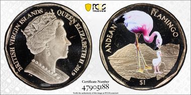 2019 $1 Andean Flamingo MS67
