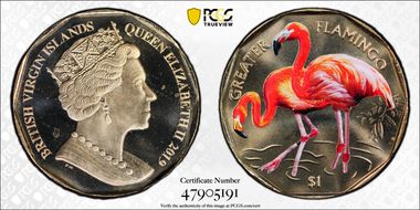 2019 $1 Greater Flamingo MS68