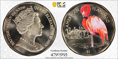 2019 $1 American Flamingo MS68