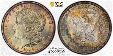 1882-O $1 VAM 7, O/O MS64