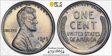 1943-D 1C MS67