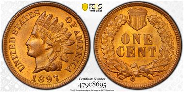 1897 1C MS64RB