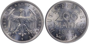 1923-A 200 Mk J-304 MS67