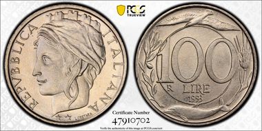 1993-R 100 L 2nd Type - Large Head MS67