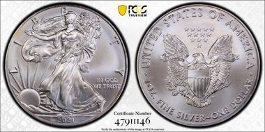 2021 $1 Silver Eagle - Type 1 MS69