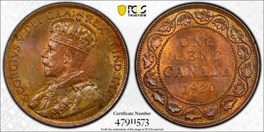 1920 1C Large Cent MS63BN