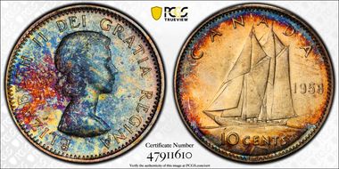 1958 10C MS65
