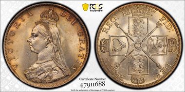 1887 Dbl Fl S-3922 Roman 1 MS64